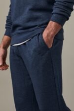 Tims Unisex French Terry Joggers - Navy Marl - Image 2